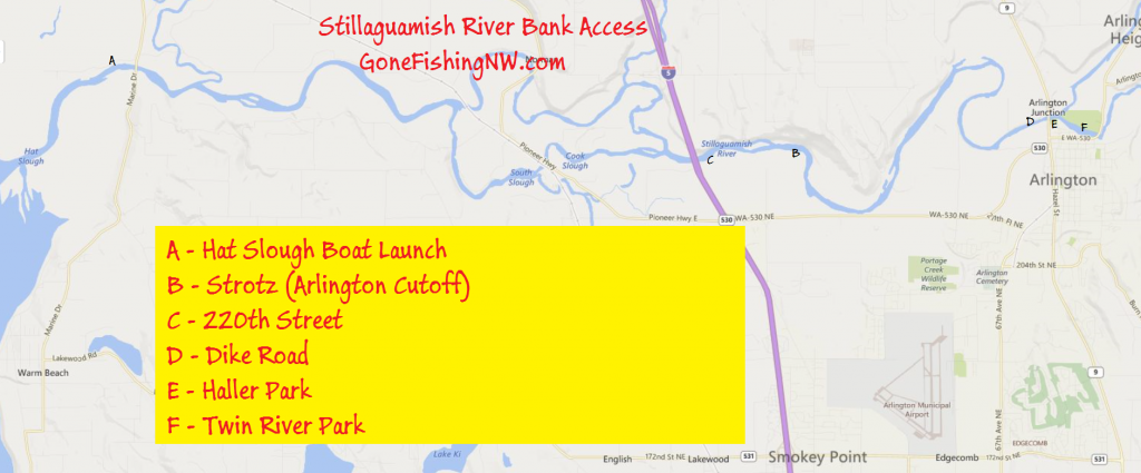 Pink Salmon Stillaguamish Bank Access Map