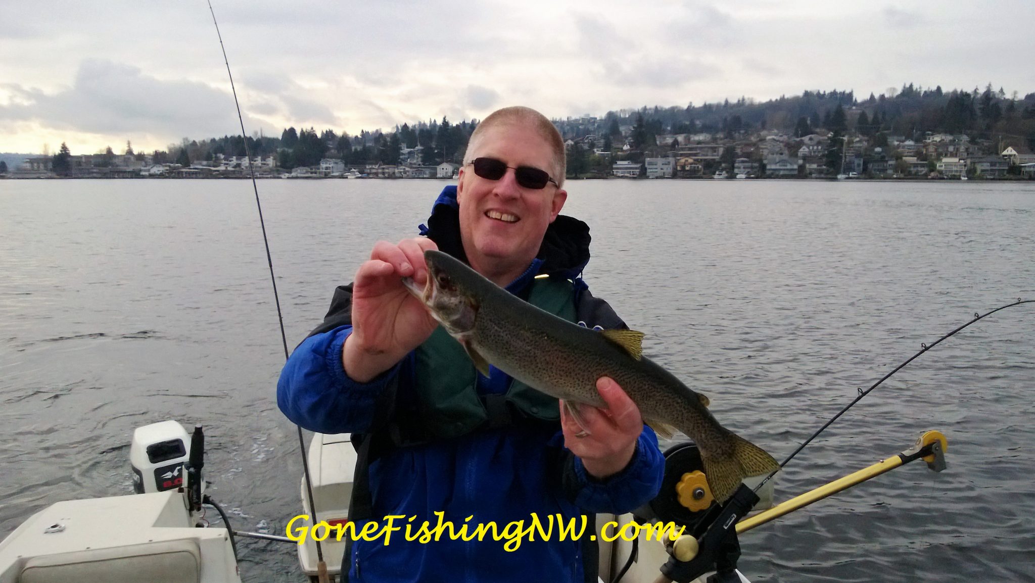 Lake Washington Cutthroat caught on a warm winter day